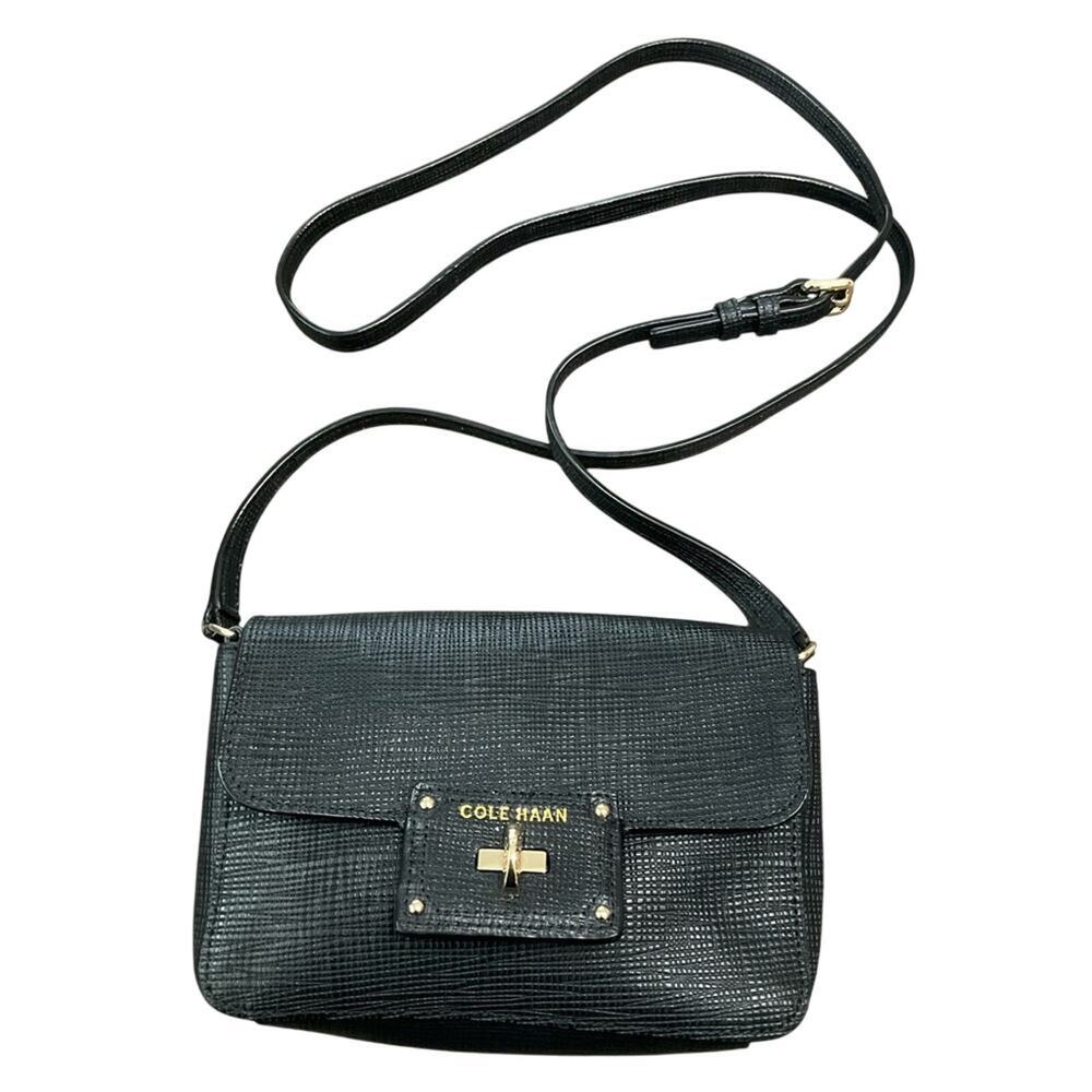 COLE HAAN Jozie Smart Phone Crossbody Black Bag Matching dust Bag - Picture 6 of 8